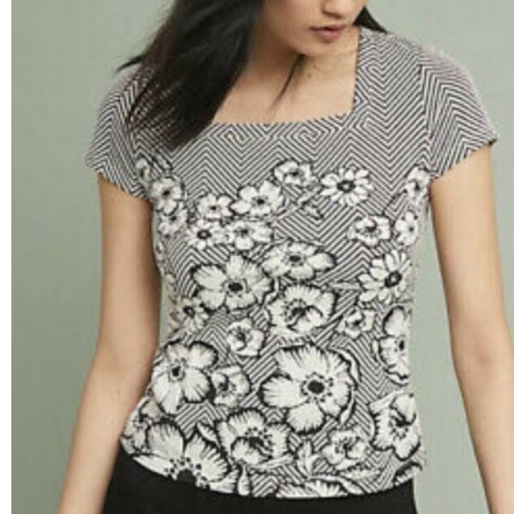 Anthropologie Maeve square neck top